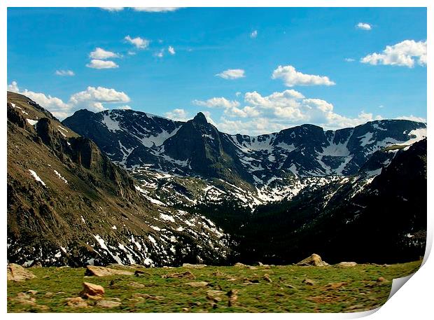 The Rockies Print by Barbara Bardzik