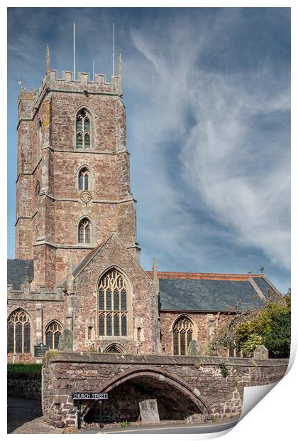 The Parish and Priory Church of St George, Dunster Print by Wendy Williams CPAGB