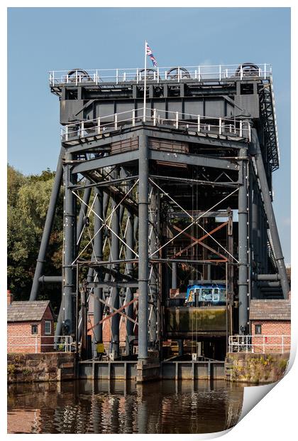 Anderton Boat Lift Print by Wendy Williams CPAGB