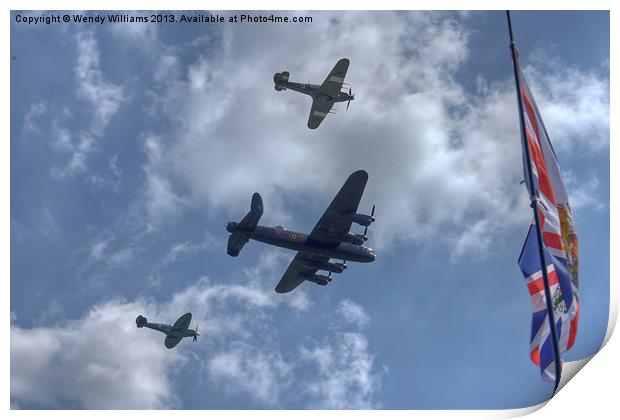 Battle of Britain Memorial Flight Print by Wendy Williams CPAGB