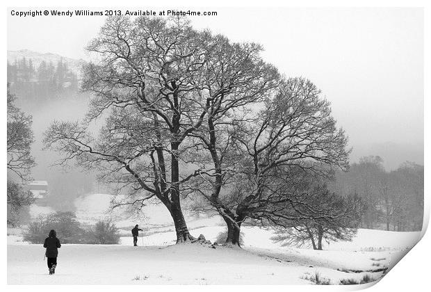 A Walk in the Snow Print by Wendy Williams CPAGB