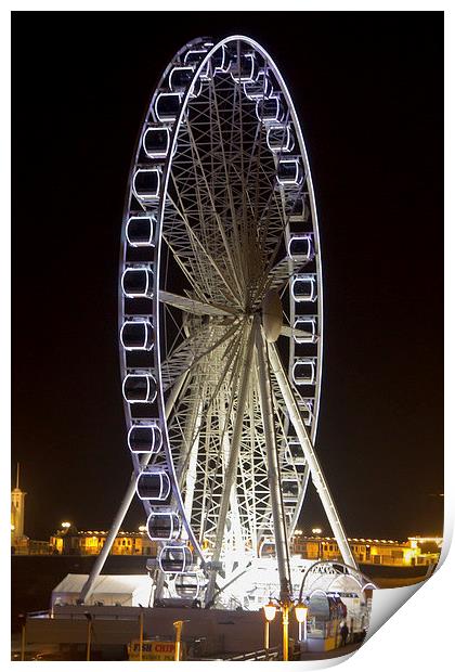 Brighton Wheel at Night Print by Wendy Williams CPAGB