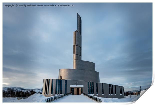 Northern Lights Cathedral, Alta, Norway Print by Wendy Williams CPAGB