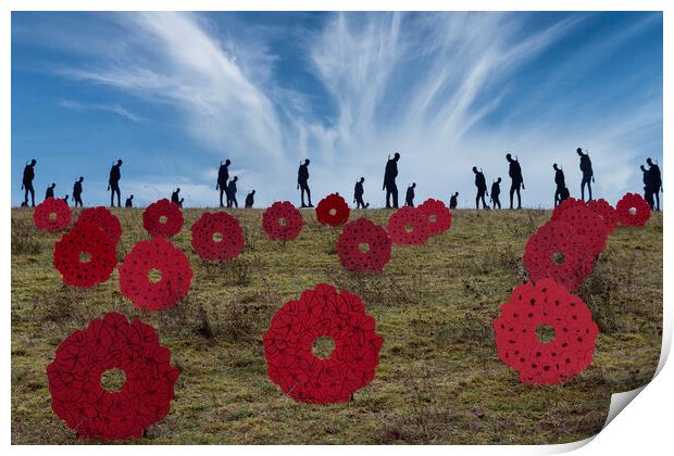 Soldiers and Poppies Print by Wendy Williams CPAGB