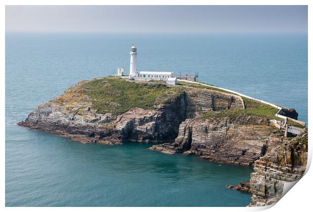 South Stack Lighthouse Print by Wendy Williams CPAGB