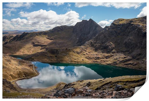 Llyn Glaslyn from The Miner's Track Print by Wendy Williams CPAGB