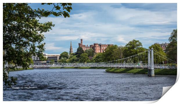 Majestic Inverness Castle and Cathedral Print by Wendy Williams CPAGB