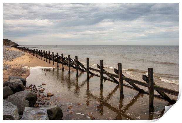 Mesmerizing Reflections of West Runton Print by Wendy Williams CPAGB