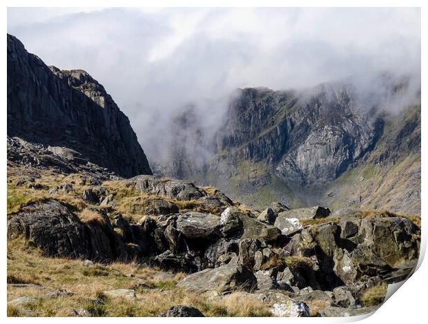 Low Cloud on the Glyders Print by Wendy Williams CPAGB