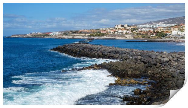 Costa Adeje Beach Panorama Print by Wendy Williams CPAGB