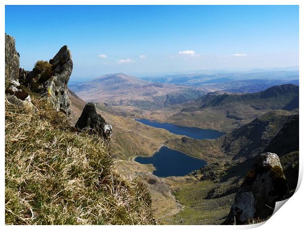 Heart Shaped Lakes of Snowdonia Print by Wendy Williams CPAGB