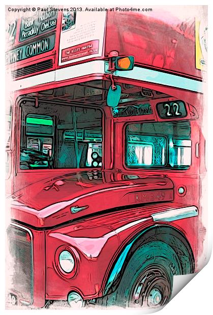 London Bus - 01 Print by Paul Stevens