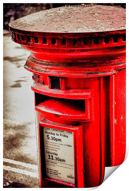 Post Box Print by Paul Stevens