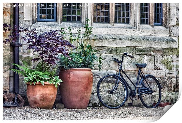 Pots and Bicycle Print by Paul Stevens