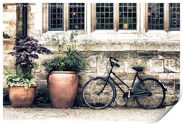 Bicycle and Pots Print by Paul Stevens