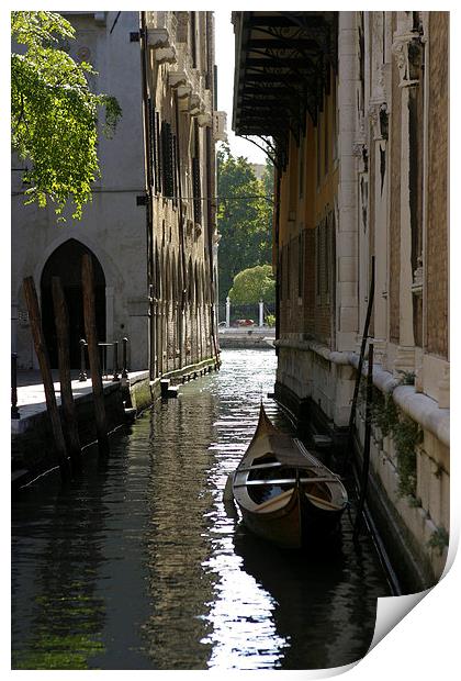 Quiet Canal in Venice Print by Belinda Greb