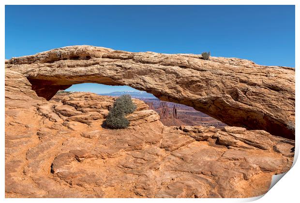 Clear Day at Mesa Arch - Canyonlands National Park Print by Belinda Greb