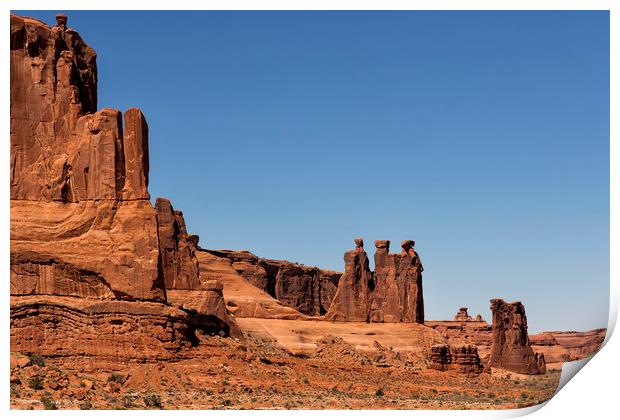 Three Gossips - Arches National Park Print by Belinda Greb