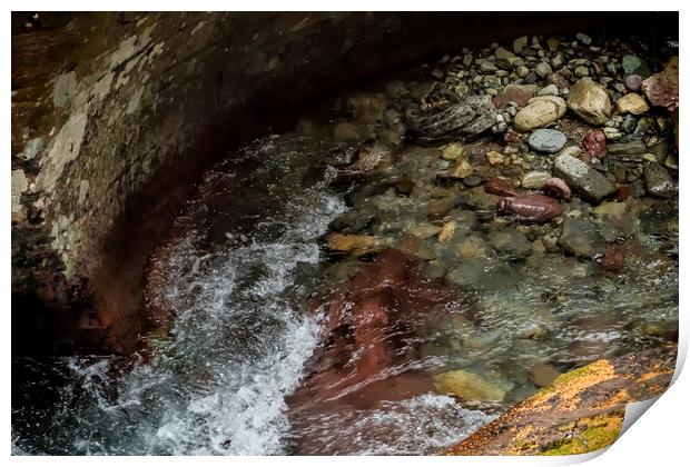 Rocks of Avalanche Creek - Glacier NP Print by Belinda Greb