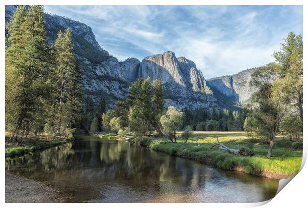Yosemite Falls from Cook's Meadow Print by Belinda Greb
