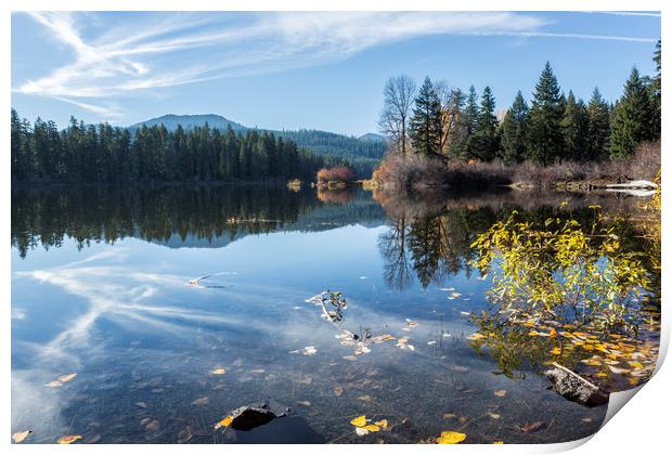 Beautiful Fall Day at Fish Lake Print by Belinda Greb