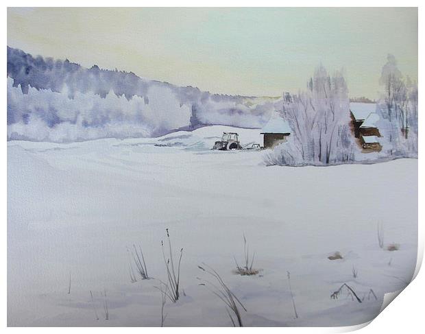Winter Blanket Print by Martin Howard
