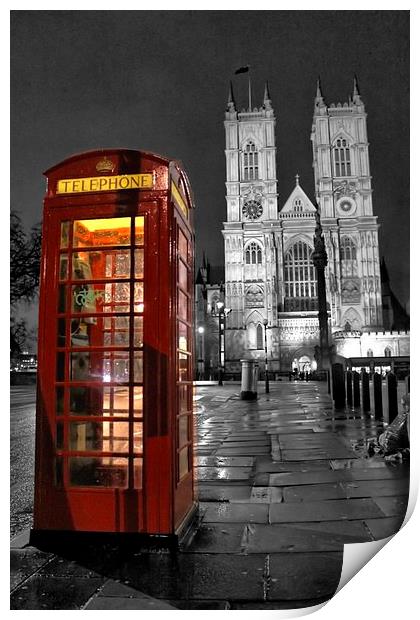 London Telephone Box Print by Richard Cruttwell
