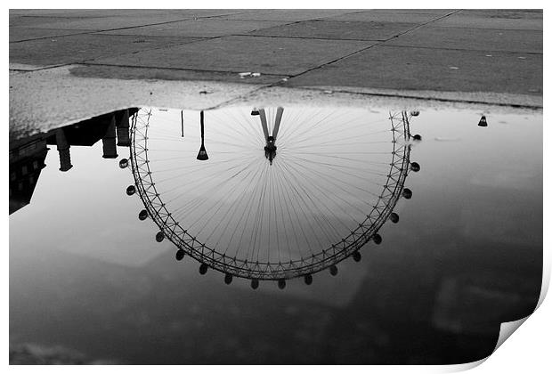 London Eye Reflection Print by Richard Cruttwell