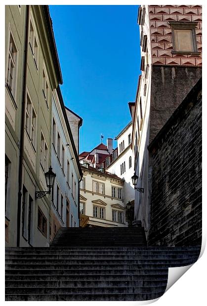 Steps in Prague Print by Richard Cruttwell