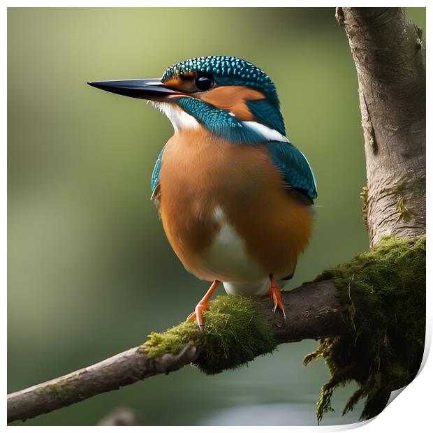Kingfisher Print by Scott Anderson