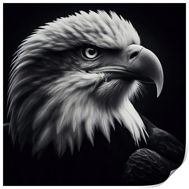 Eagle Portrait Print by Scott Anderson