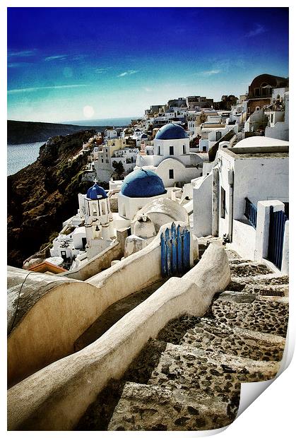 Oia in Santorini Print by Scott Anderson