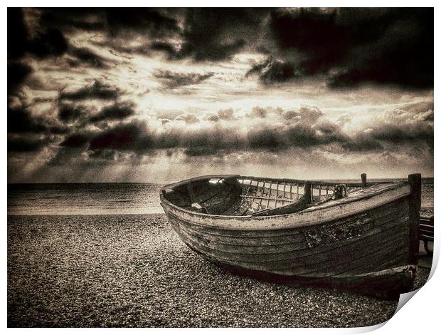 Brighton Beach Boat Print by Scott Anderson