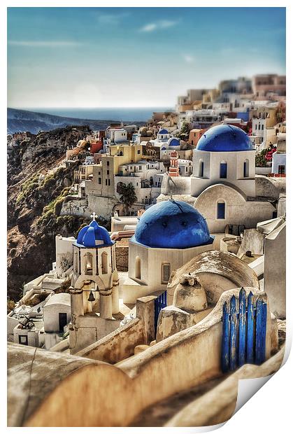 Oia, Santorini, Greece Print by Scott Anderson