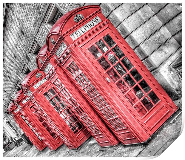 Red London Phone Box Print by Scott Anderson