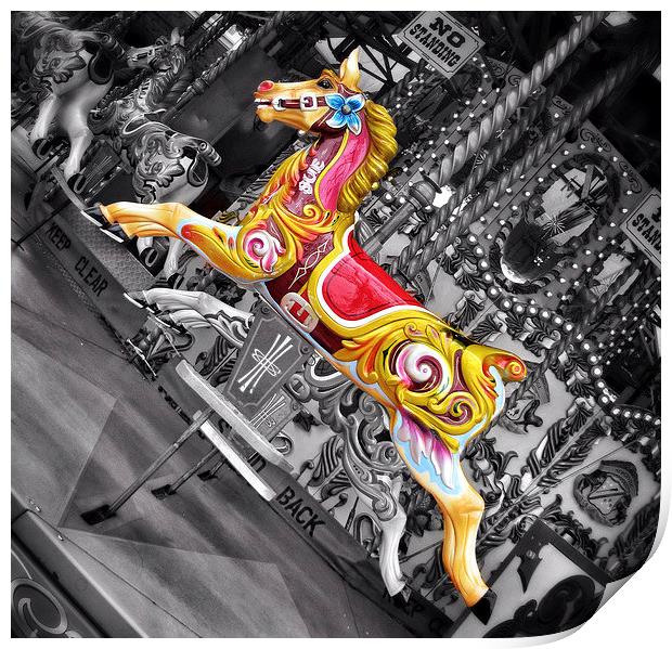  Sue The Carousel Horse Print by Scott Anderson