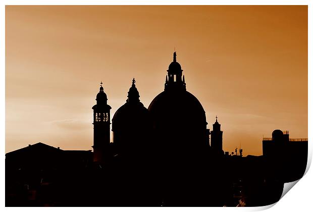  Venice Silhouette Print by Scott Anderson