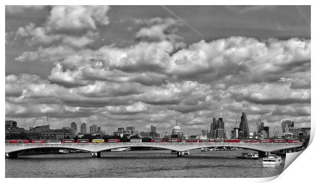 Red and Yellow London Buses Print by Scott Anderson