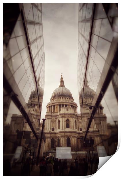 St Pauls Reflection Print by Scott Anderson