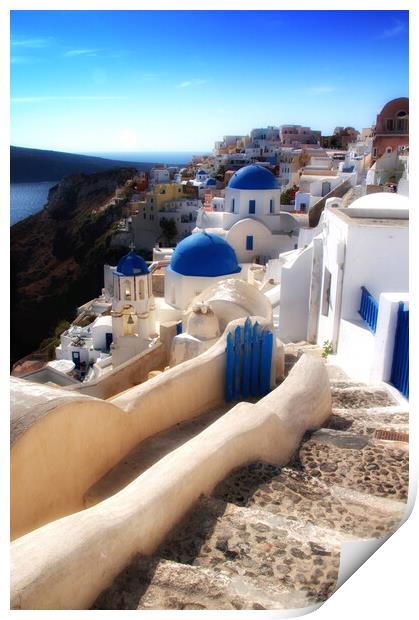 Oia, Santorini Print by Scott Anderson