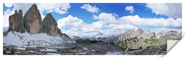 The Monumental Tre Cime di Lavaredo            Print by Andy Armitage