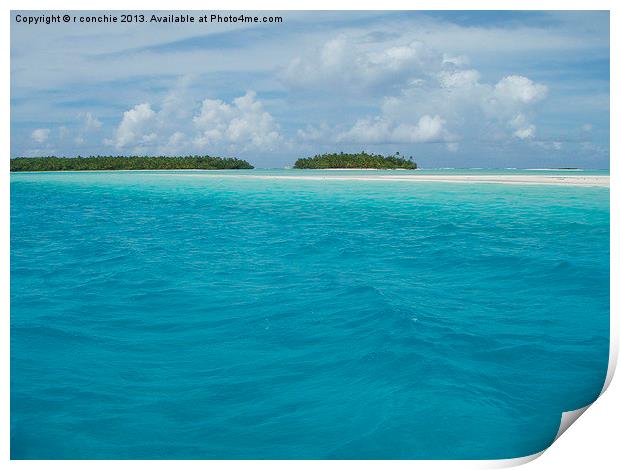 pacific lagoon view Print by uk crunch