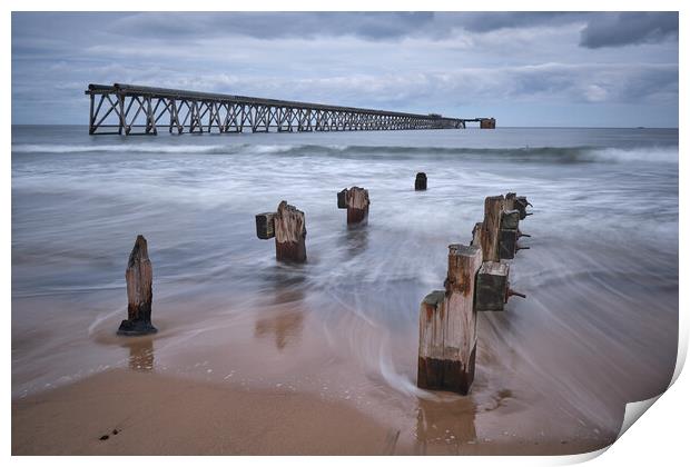 Steetley Pier, Hartlepool Print by Dan Ward