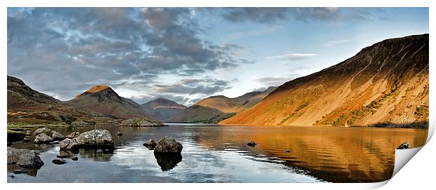Wastwater as the sun sets Print by Dan Ward