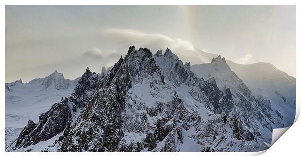 Mont Blanc and Aiguille du Midi Print by Dan Ward