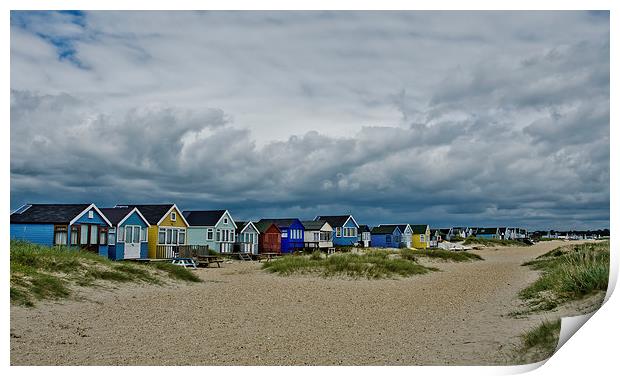 Stormy skys at Mudeford spit Print by Dan Ward