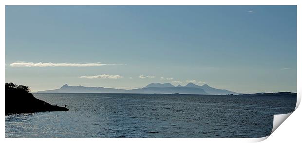 Fishing on loch Ailort Print by Dan Ward