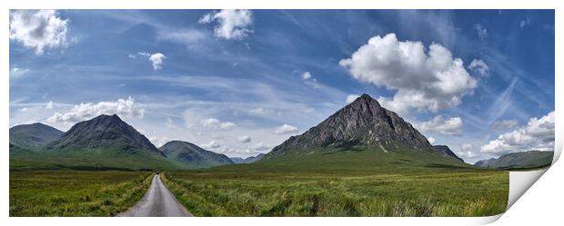 The road to Glen Etive, Scottish highlands Print by Dan Ward