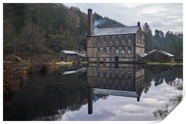 Gibson Mill Reflections, Hebden Bridge Print by Dan Ward