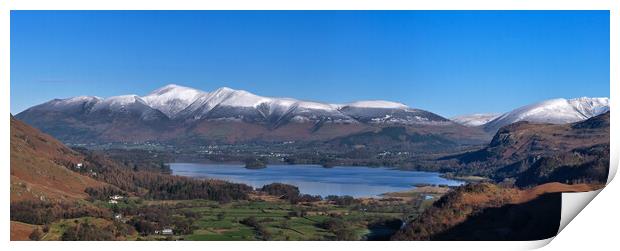 Snow capped Skiddaw, The Lake District Print by Dan Ward